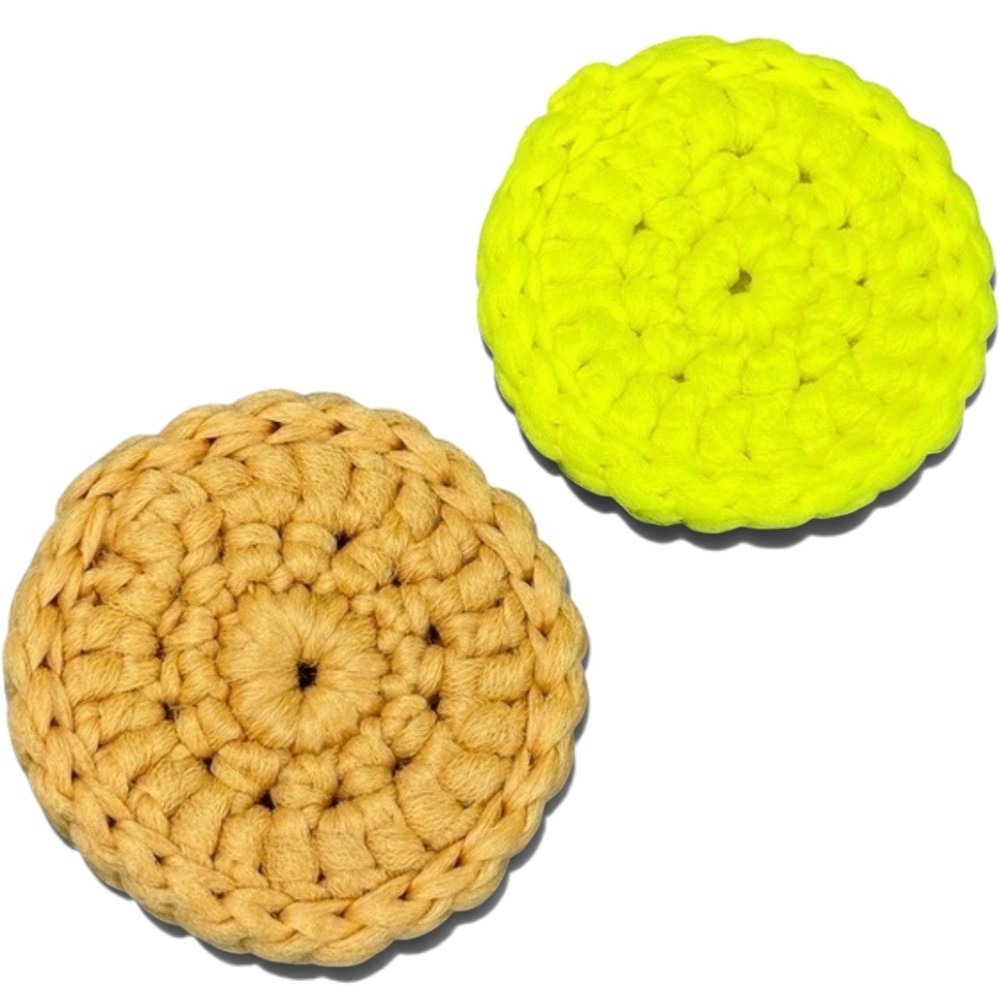 Kitchen Dish Scrubbies Set of‎ 2 Tulle Double Layered Handcrafted Crochet